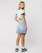 Carrie Denim Shorts - Jordan Worn by Abrand - view 4