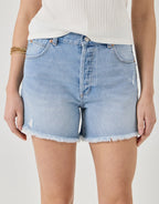 Lou Denim Shorts - Sunshine Blue by Rollas - view 4