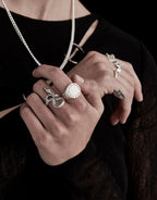 Text Logo Soverign Ring - Silver by Stolen Girlfriends Club - view 4