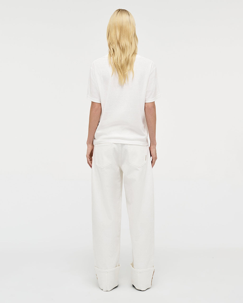 Nancy White Barrel Jeans - White