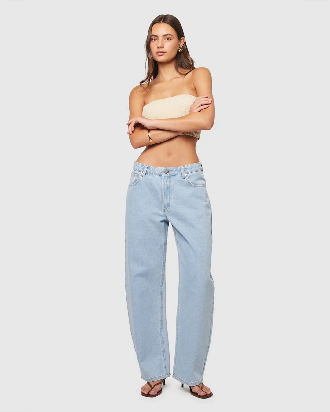 95 Kendall Barrell Denim Jeans Light Vintage Blue