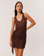 Mindy Wrap Skirt - Chocolate by SNDYS - view 6