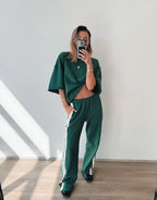 The Marley Pants - Forest Green by Luna Lane - view 2