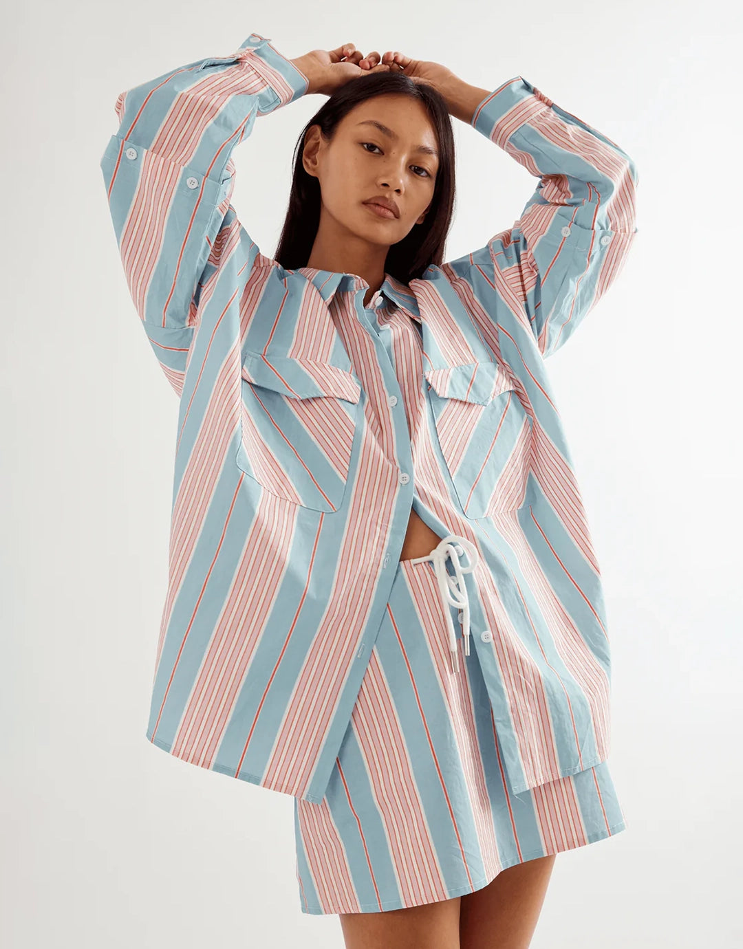 Eastern Skirt - Baby Blue / Pink
