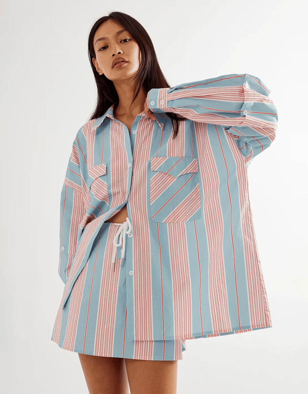 Eastern Shirt - Baby Blue / Pink