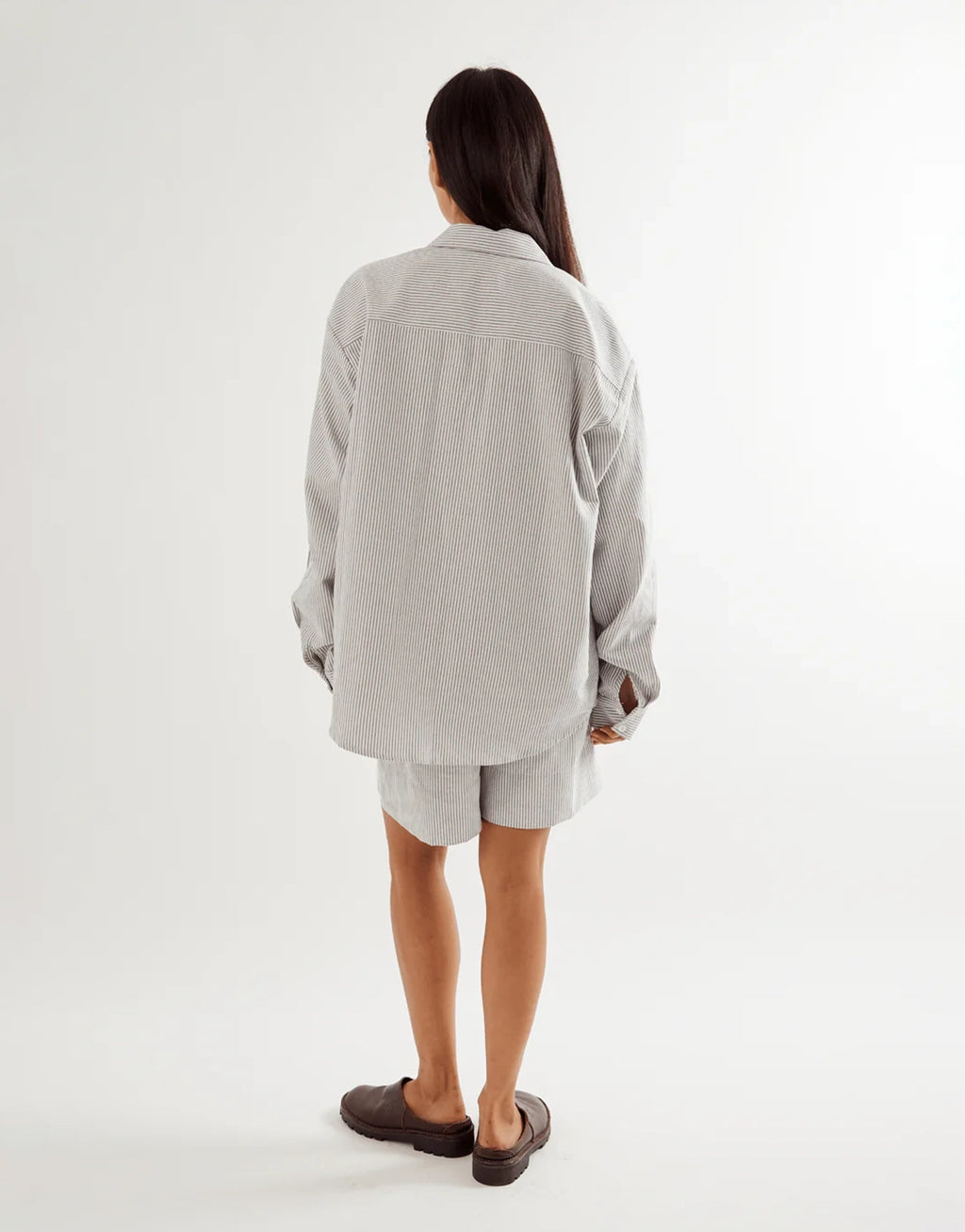 Beech Cottage Shirt - Black / White Stripe
