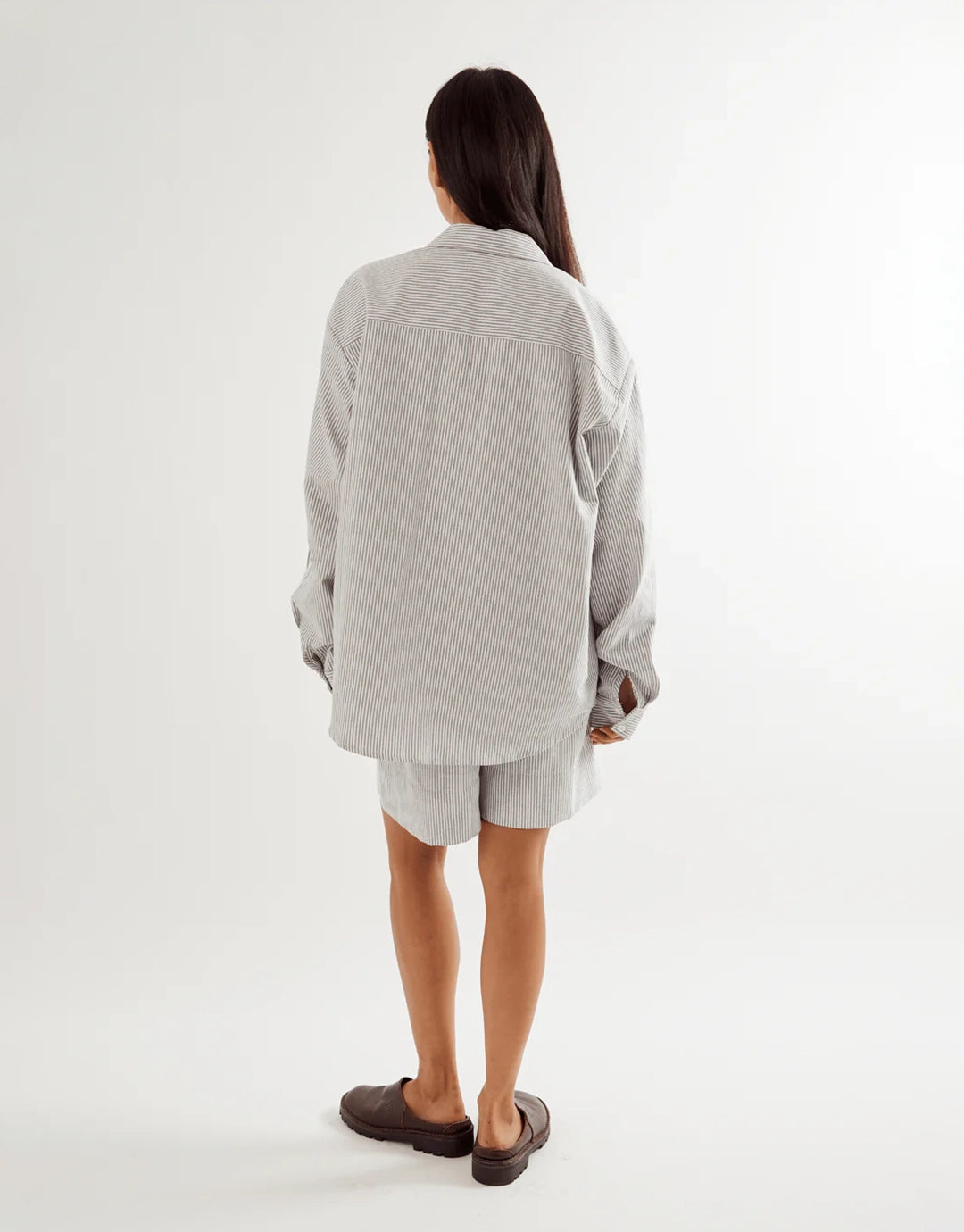 Beech Cottage Shirt - Black / White Stripe