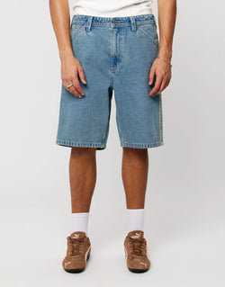 A5 Baggy Deniim Shorts - Barry Stripe by Abrand