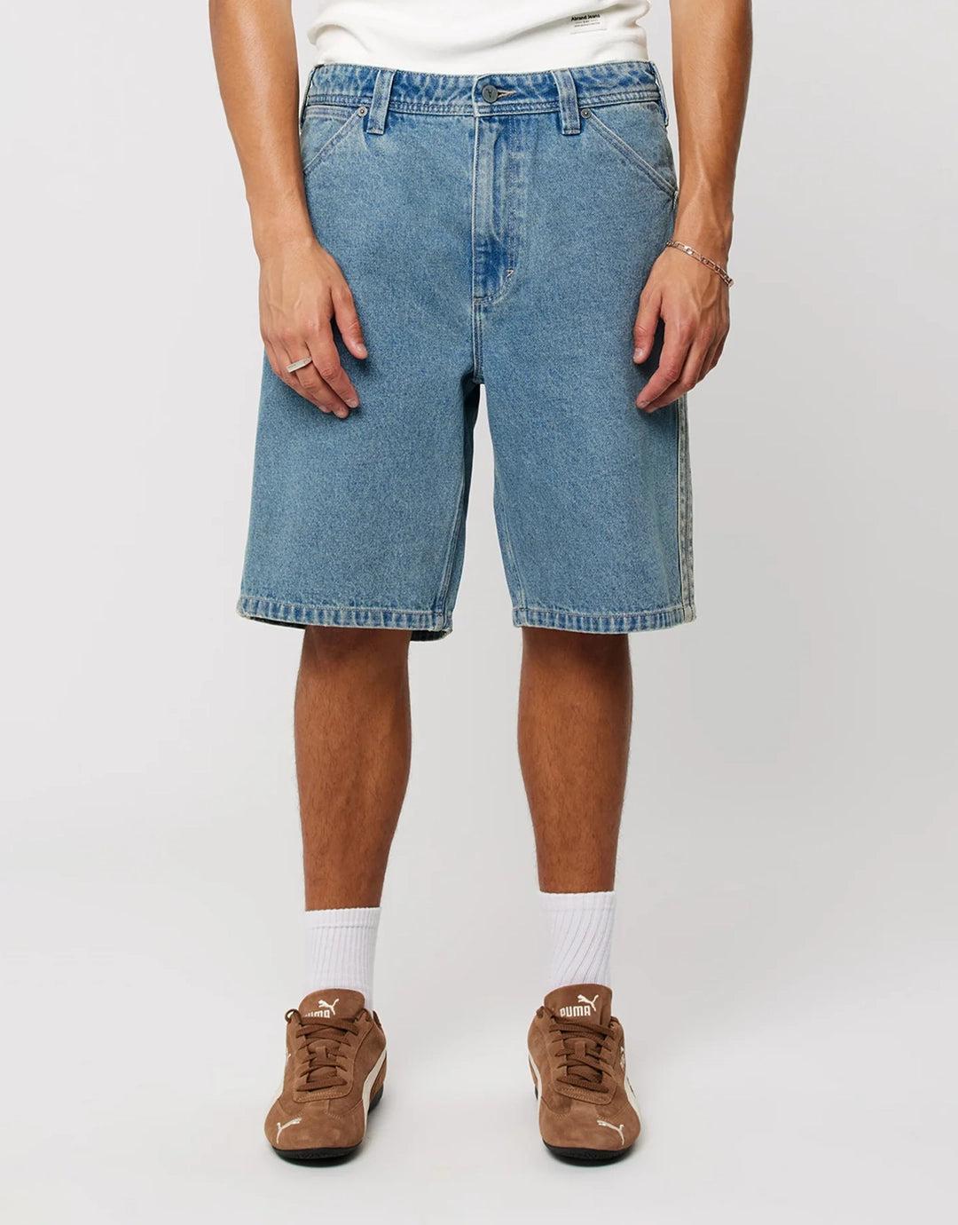 A5 Baggy Deniim Shorts - Barry Stripe