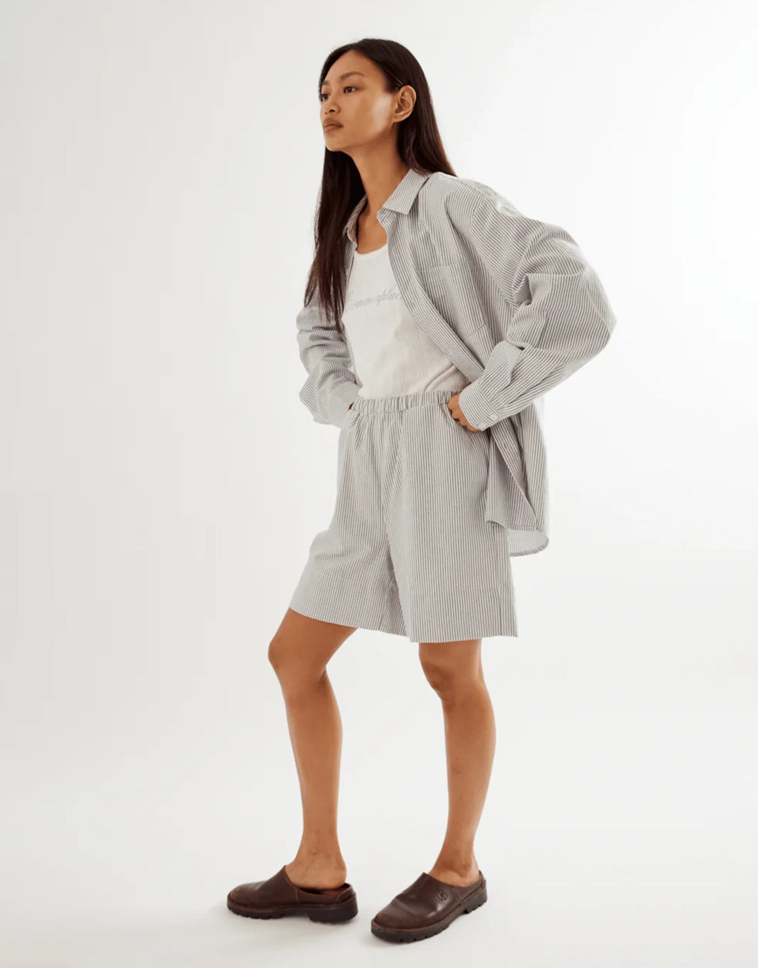 Beech Cottage Shorts - Black / White Stripe
