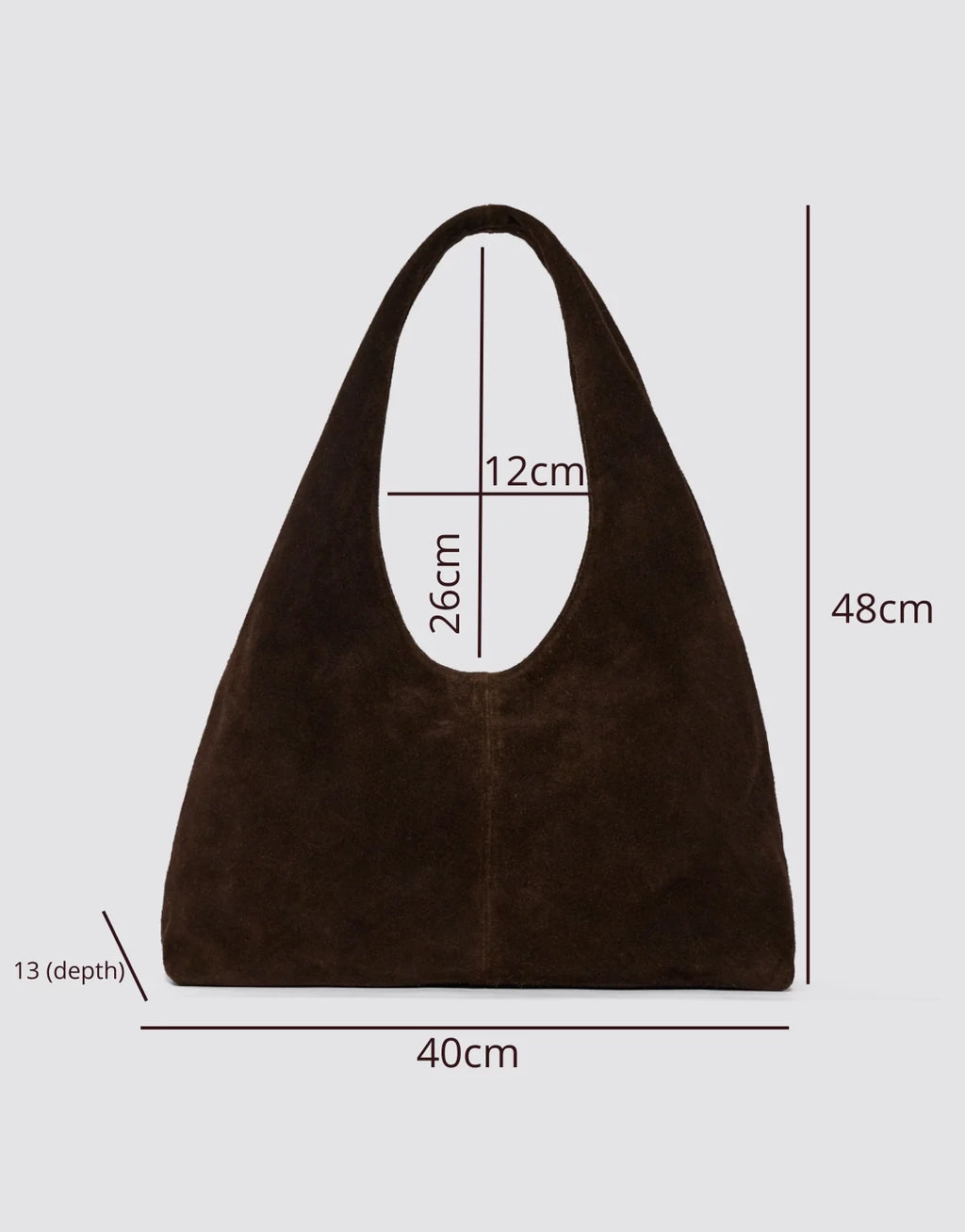Luna Bag - Chocolate Suede