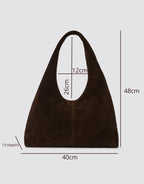 Luna Bag - Chocolate Suede by Feners - view 2