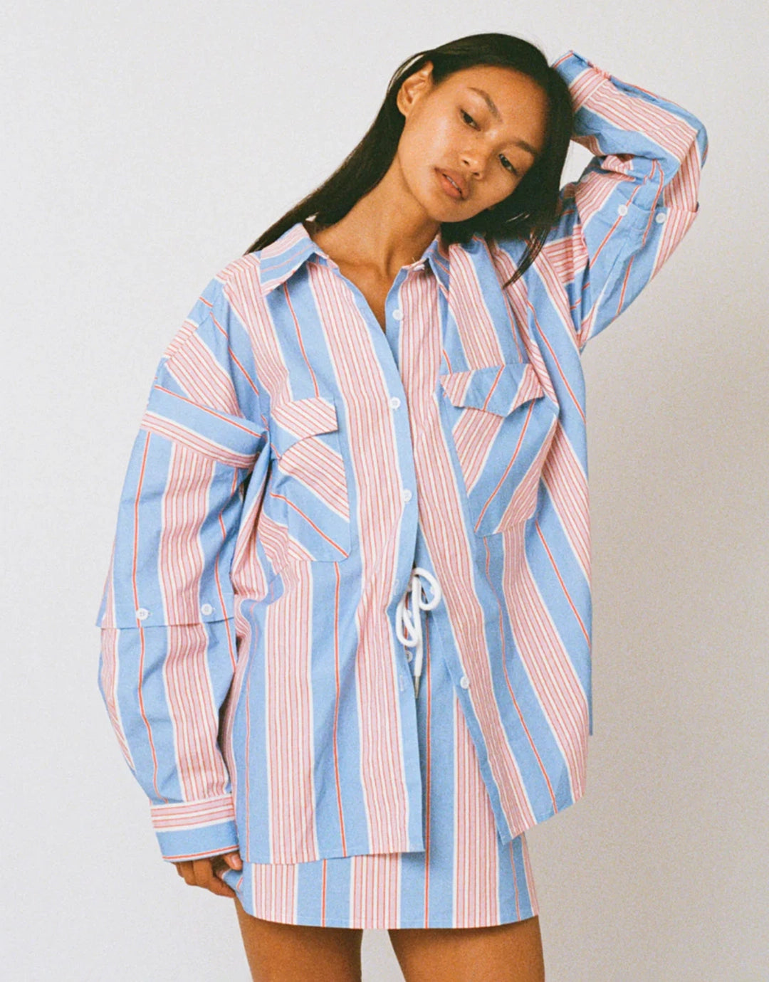 Eastern Skirt - Baby Blue / Pink