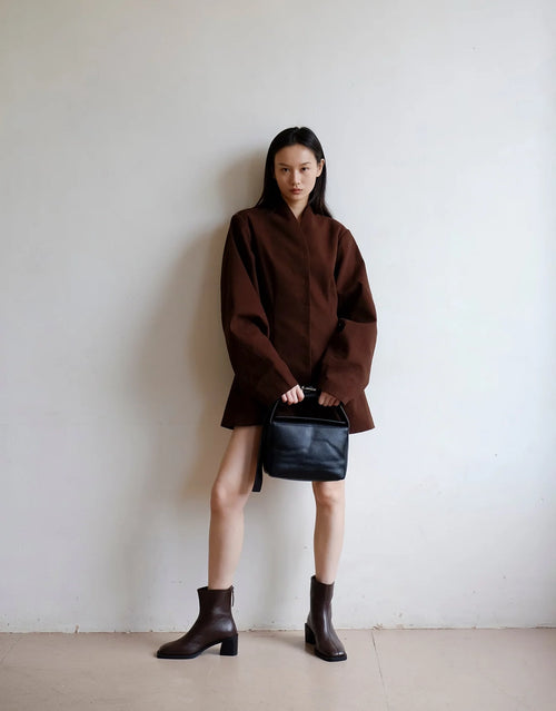 Bowery Dress - Choc by Commonplace Essentials - view 2