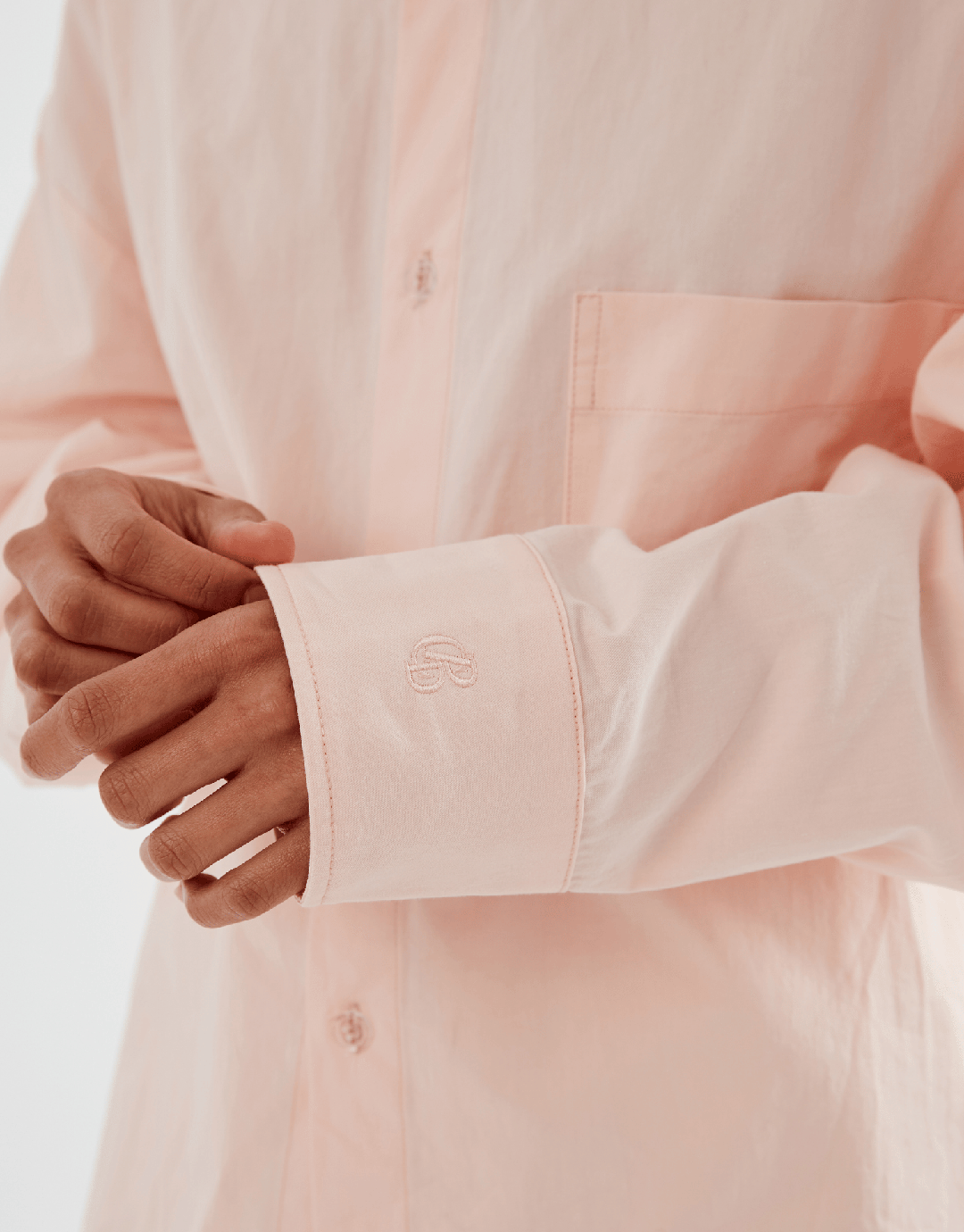 Peachy Oversized Shirt - Baby Pink