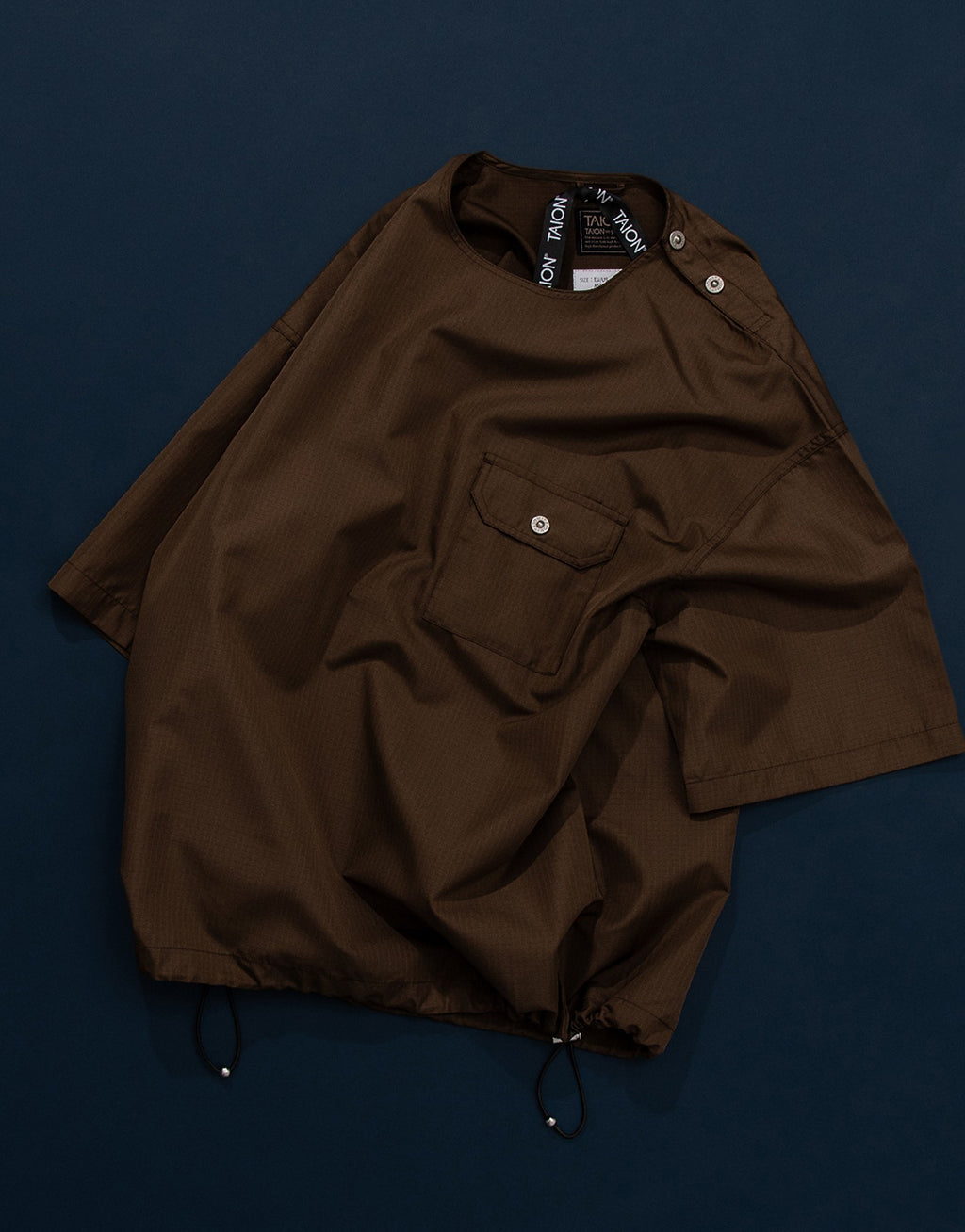 Military Half Sleeve Nylon T-Shirt - Brown