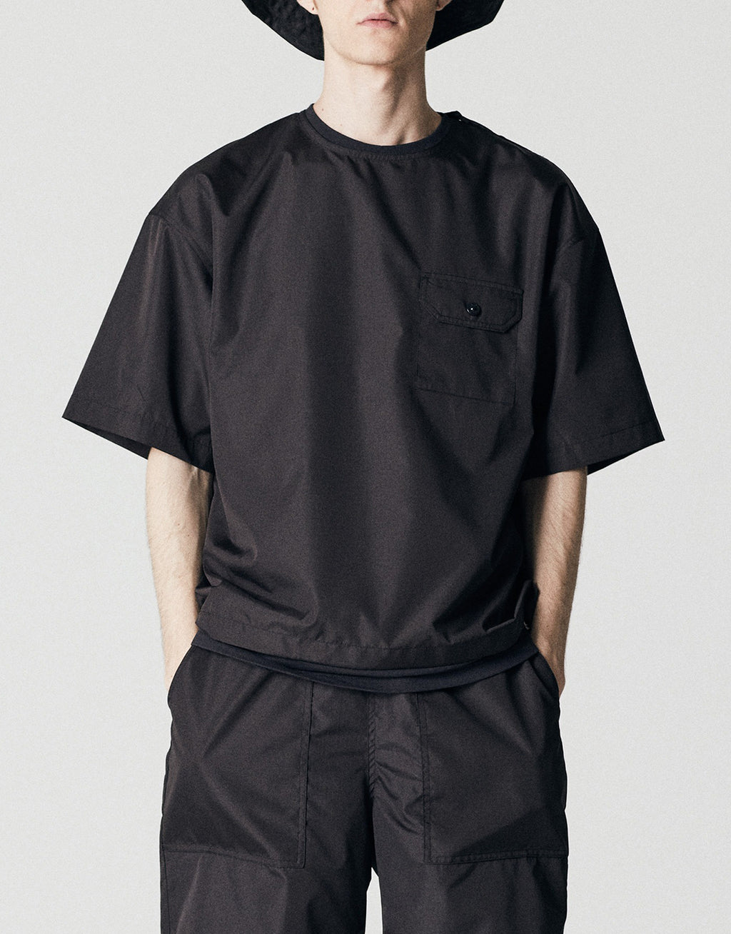 Military Half Sleeve Nylon T-Shirt - Black