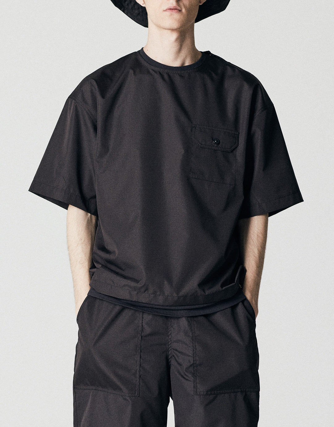 Military Half Sleeve Nylon T-Shirt - Black