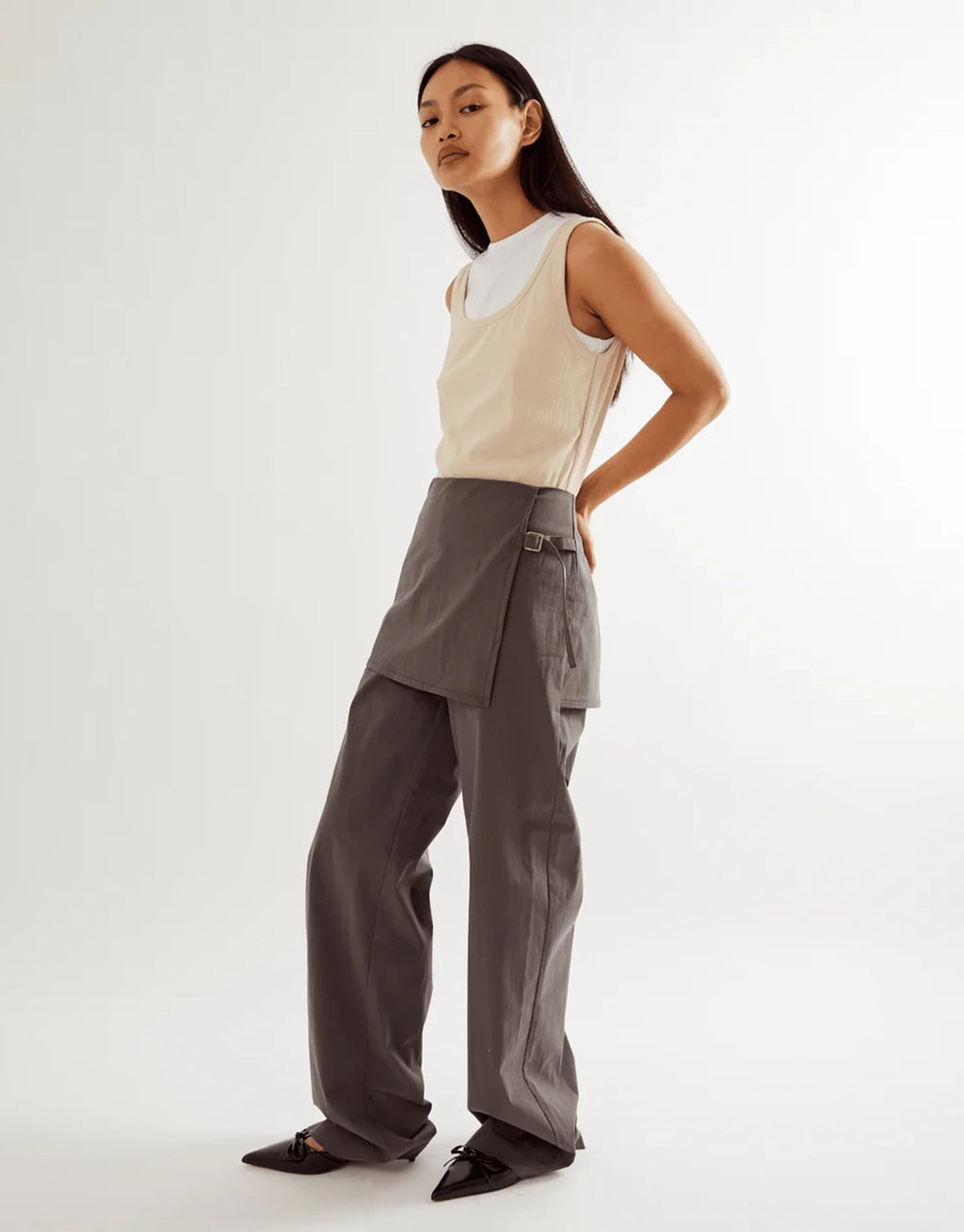 Fifi Layered Trouser - Taupe