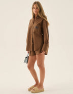 AJJA Pocket Shirt - Mocha by Araminta James - view 5