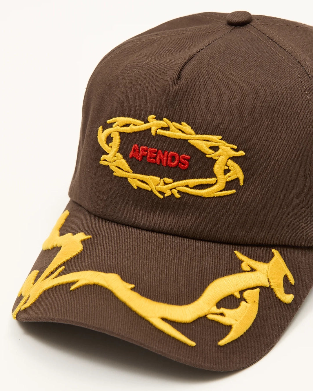 Rocked Recycled Five Panel Cap - Coffee by Afends - view 3