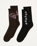Temporal Live Recycled Socks Two Pack - Multi by Afends
