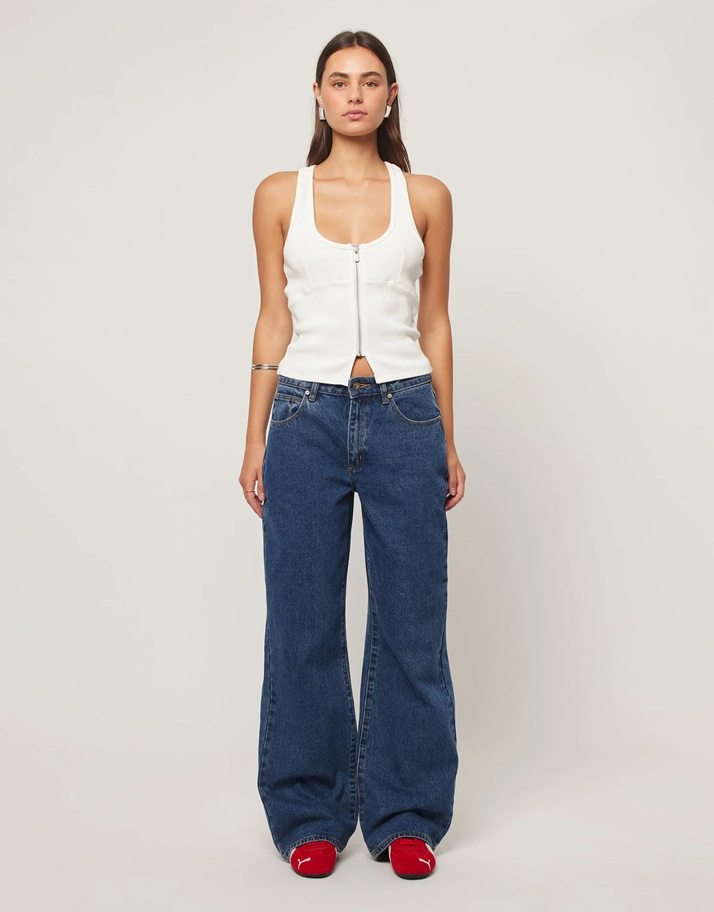 95 Bella Baggy Jeans - Mid Blue