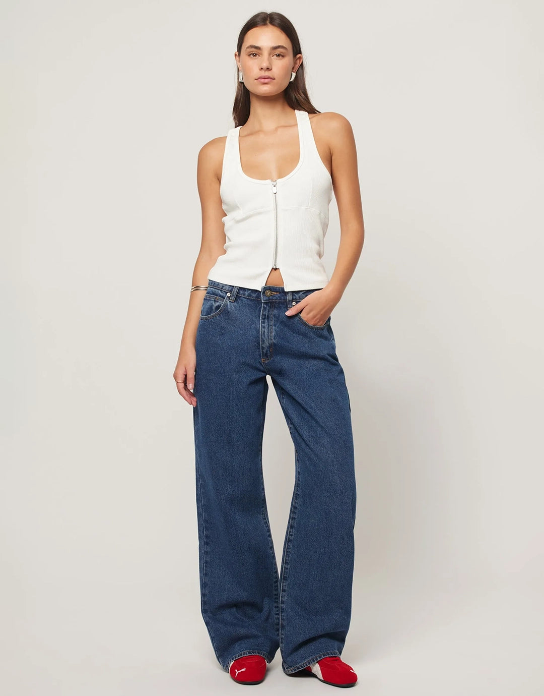 95 Bella Baggy Jeans - Mid Blue