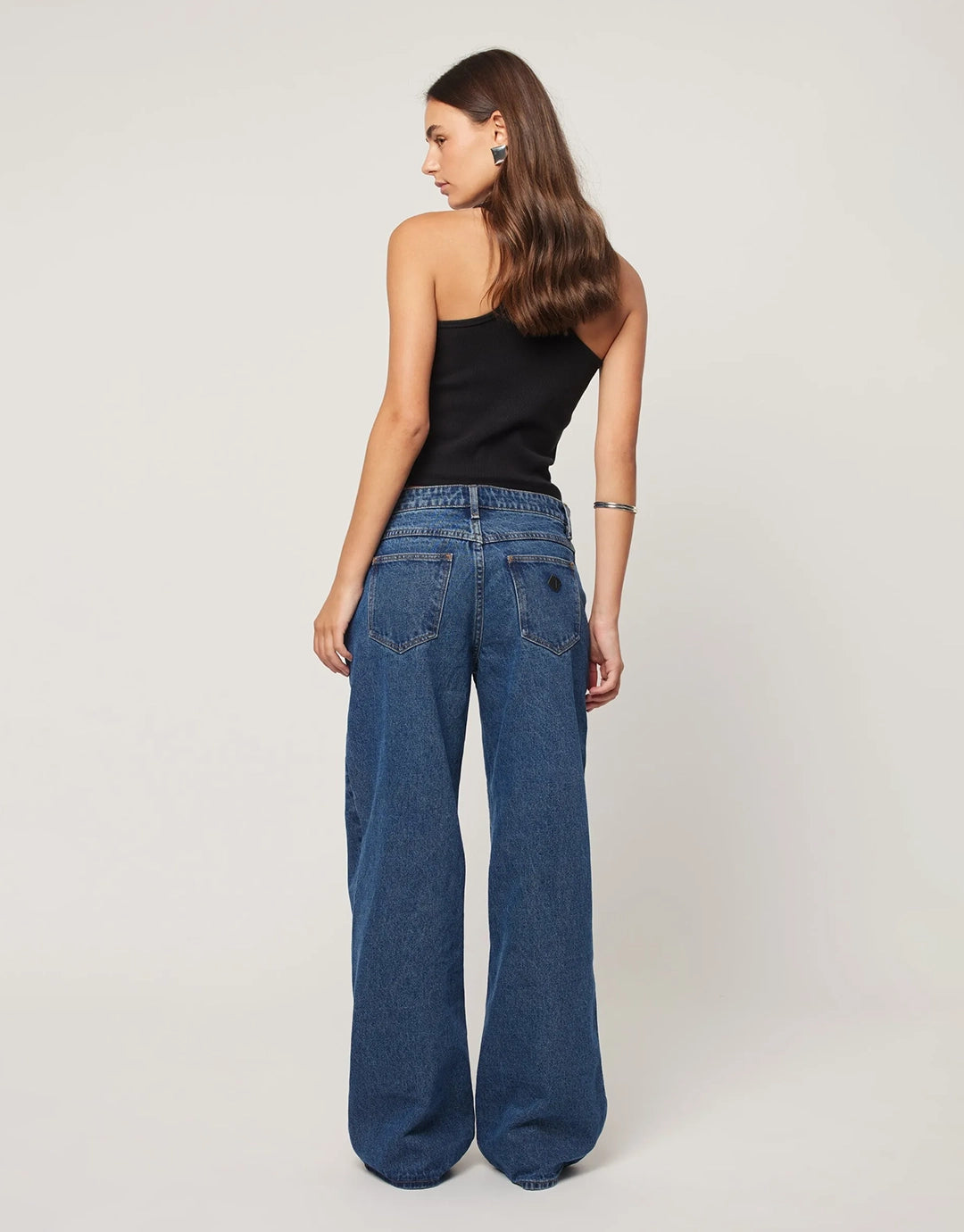 99 Bella Low Baggy Jeans - Mid Blue