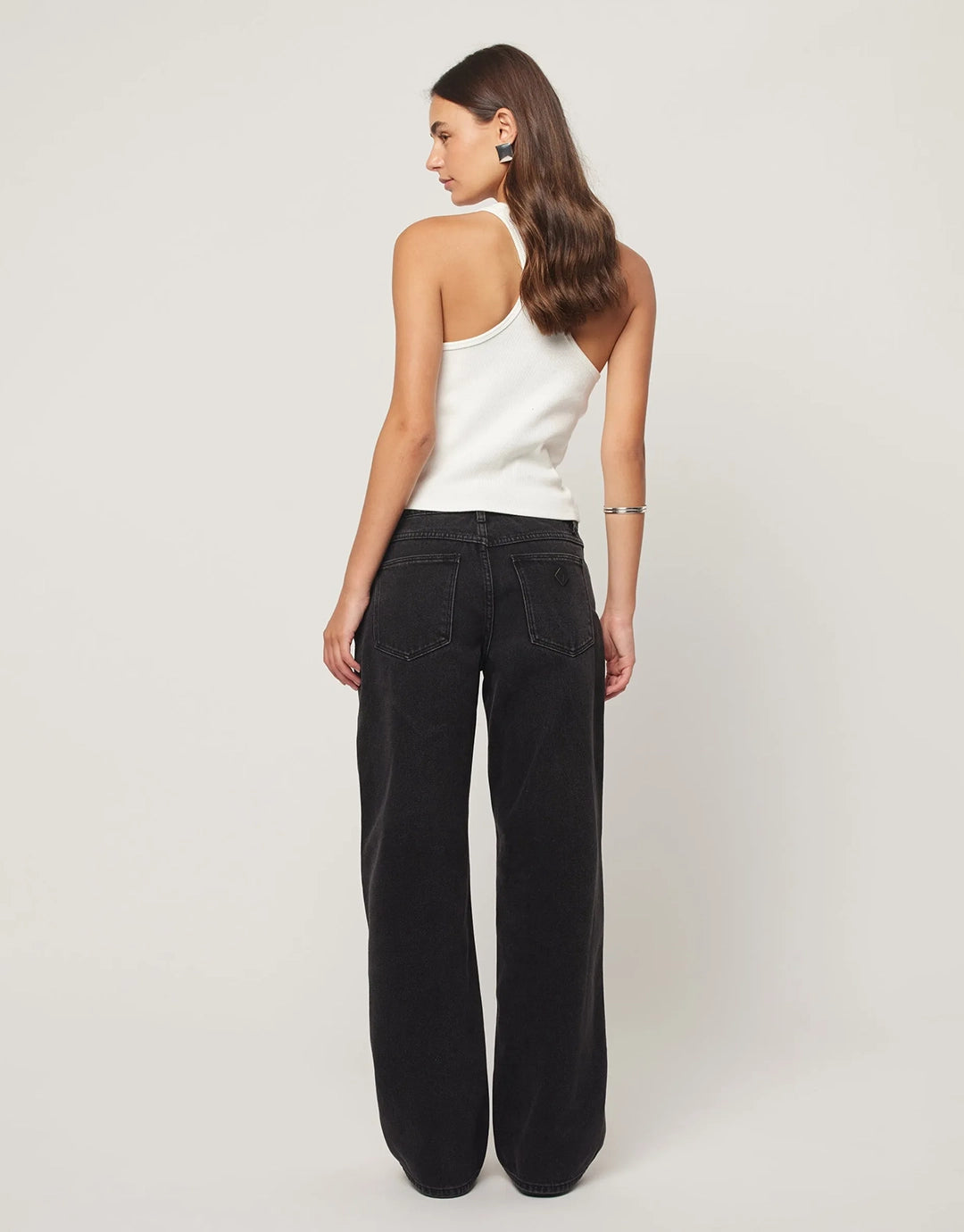 99 Heidi Low Baggy Jeans - Washed Black