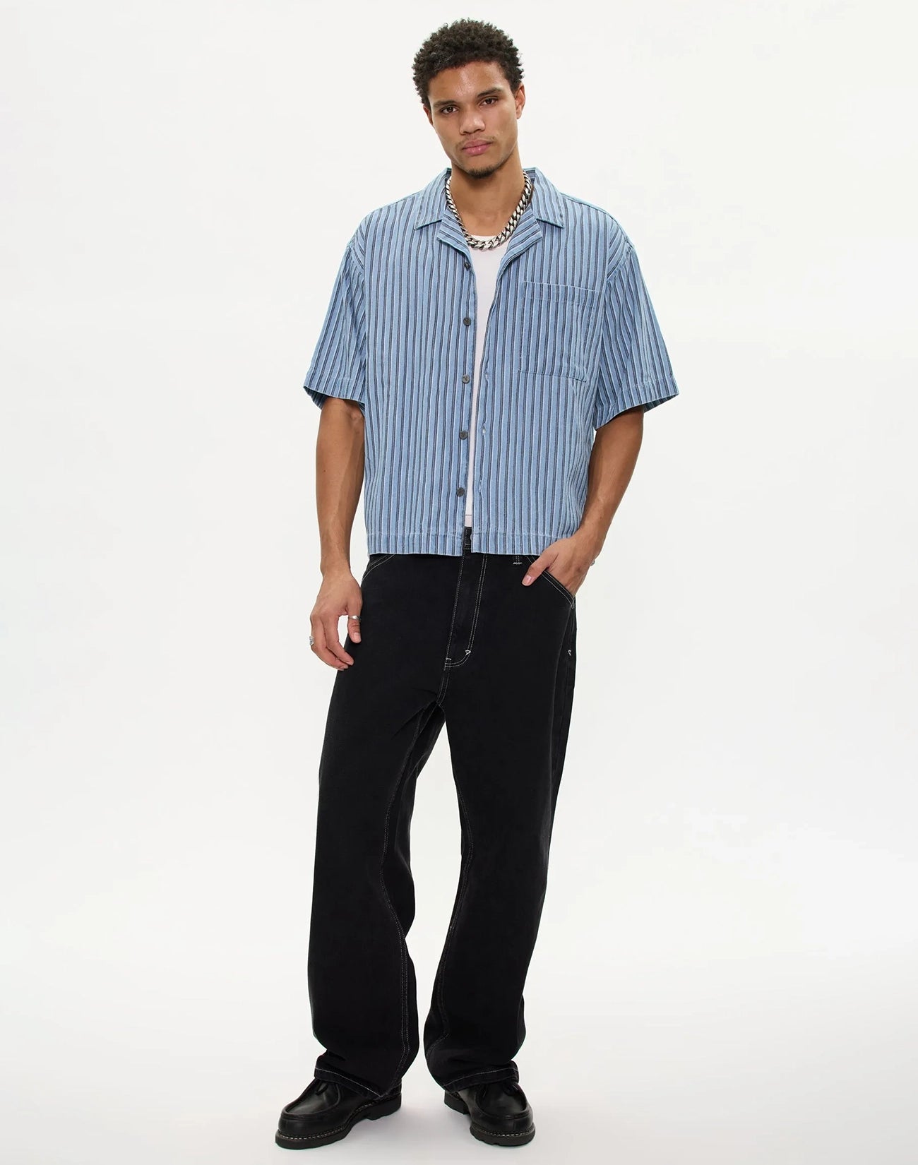 A5 Lance Baggy Denim Jeans - Washed Black