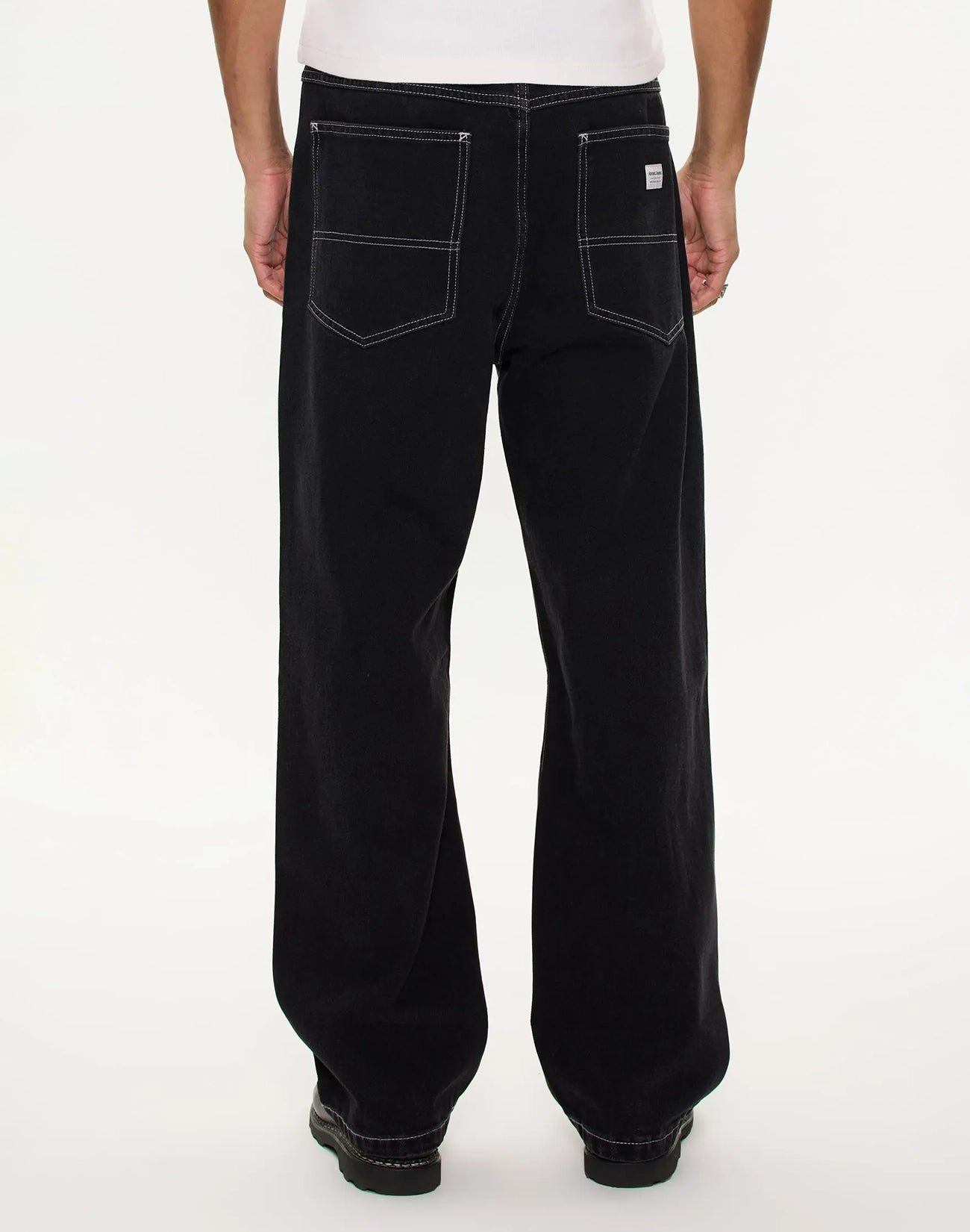 A5 Lance Baggy Denim Jeans - Washed Black