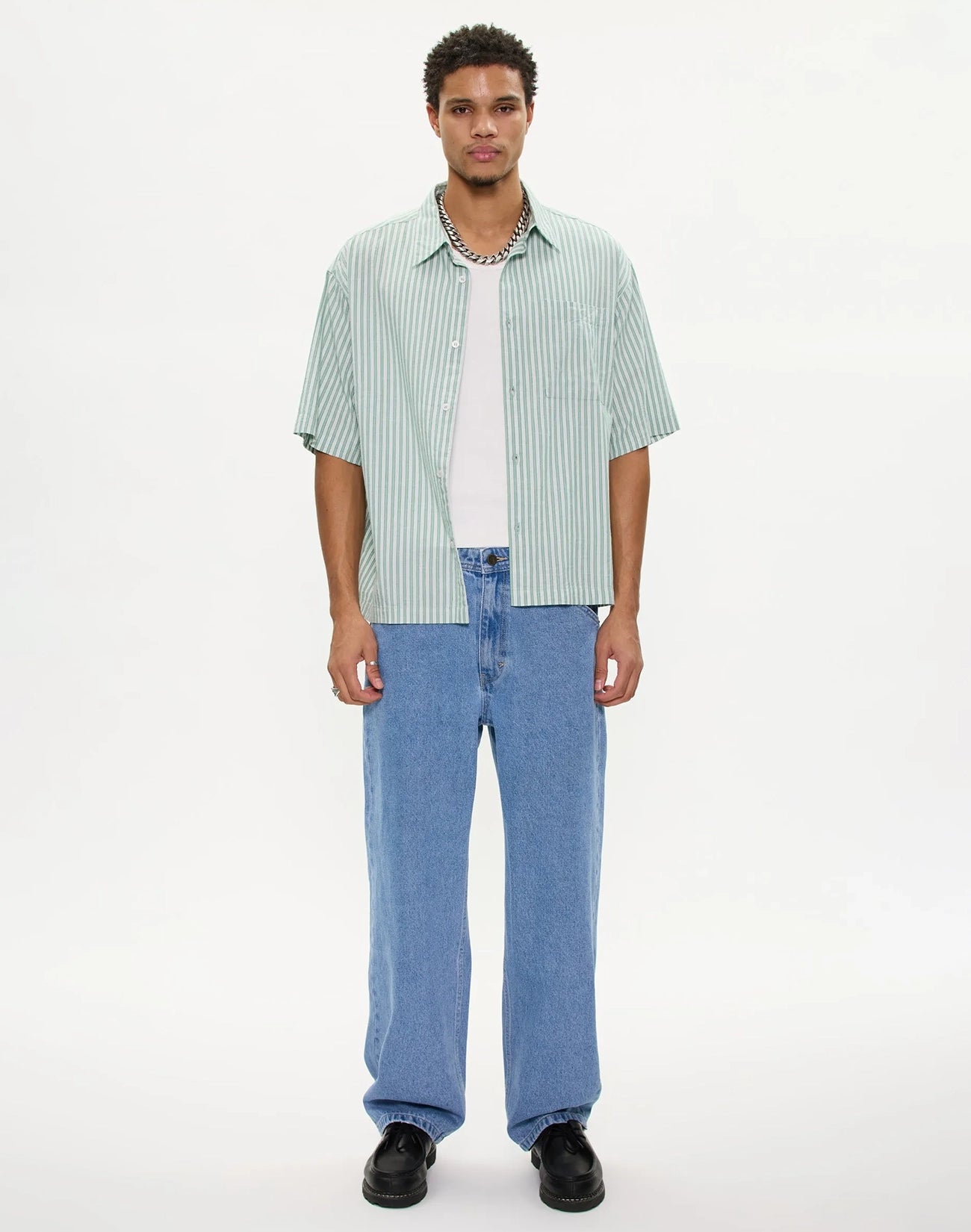 A5 Larry Baggy Denim Jeans - Light Vintage Indigo