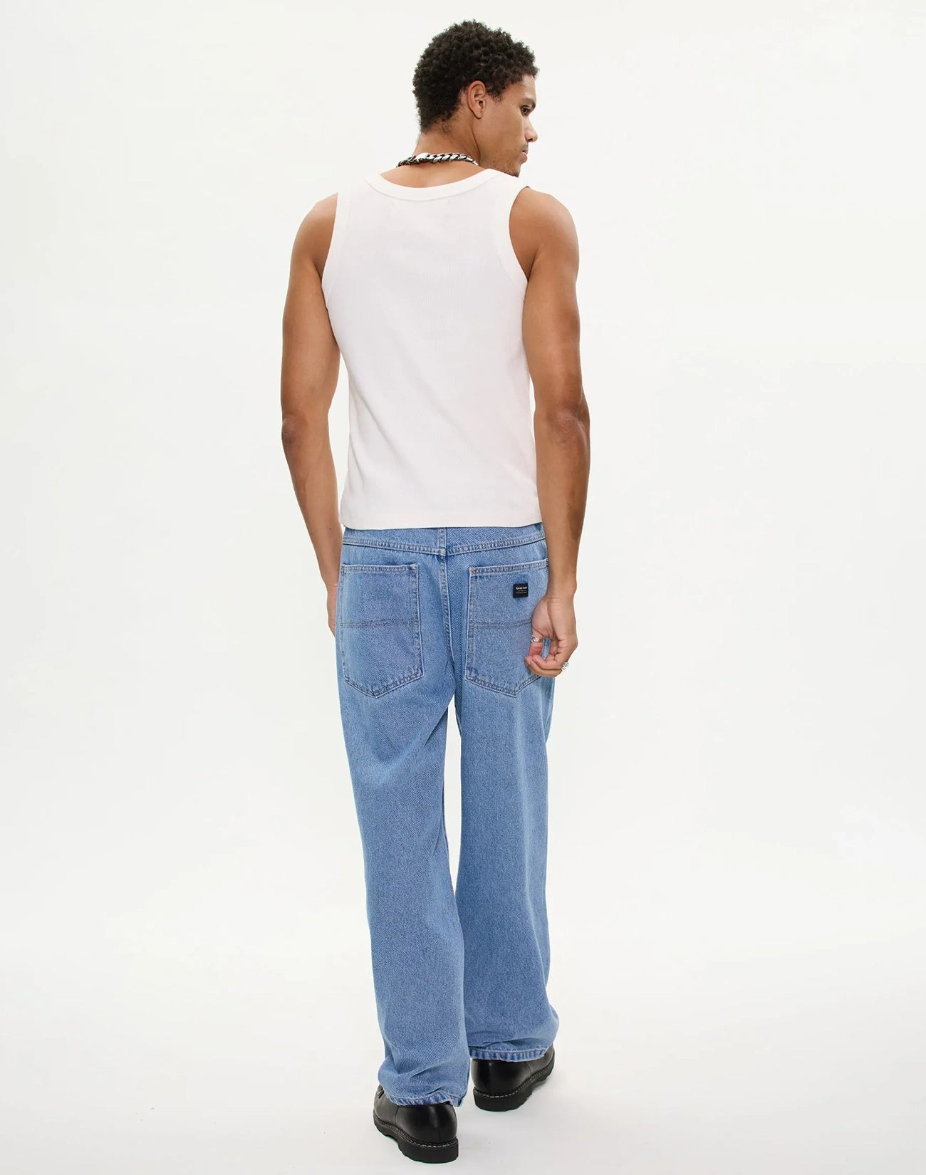 A5 Larry Baggy Denim Jeans - Light Vintage Indigo