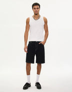 A5 Lance Baggy Denim Shorts - Washed Black by Abrand - view 2