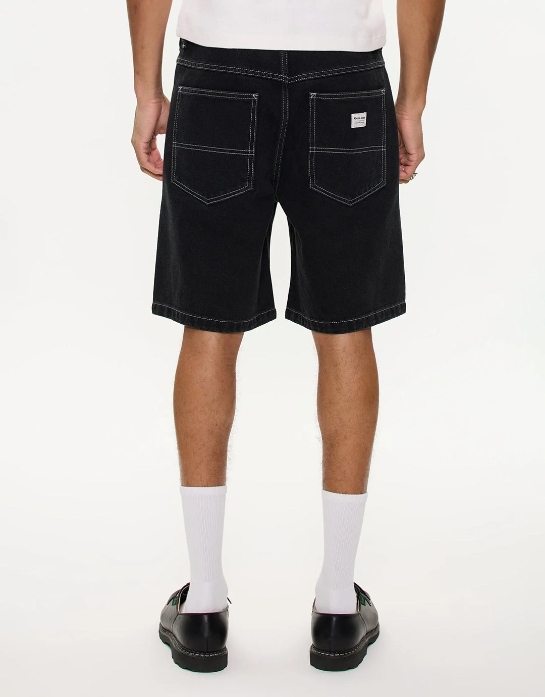 A5 Lance Baggy Denim Shorts - Washed Black
