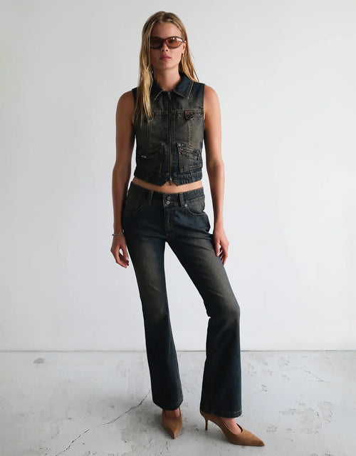 00 Super Low Rise Kick Jeans - Kandi by Abrand - view 2