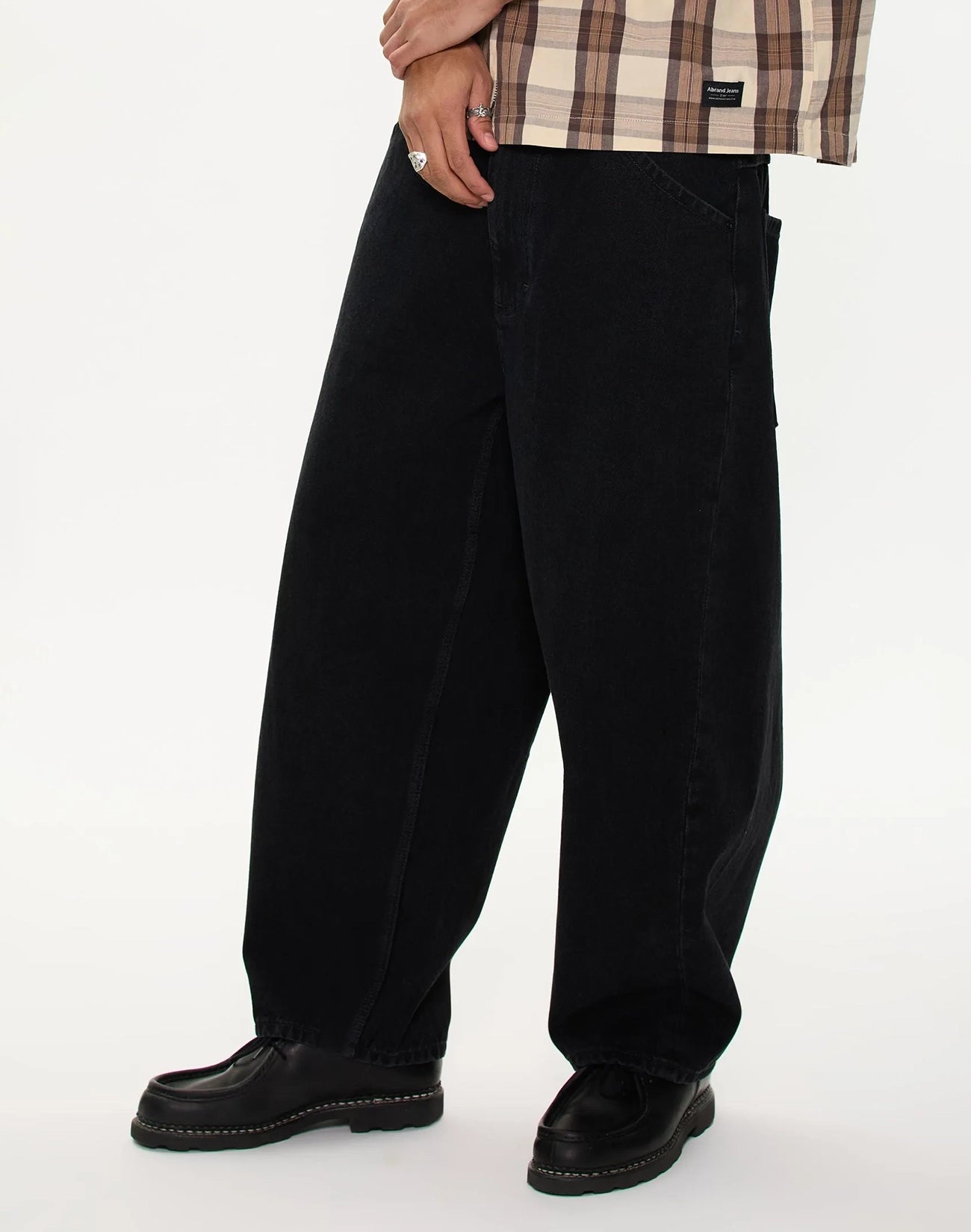 A6 Skyler Big Cocoon Denim Jeans - Washed Black