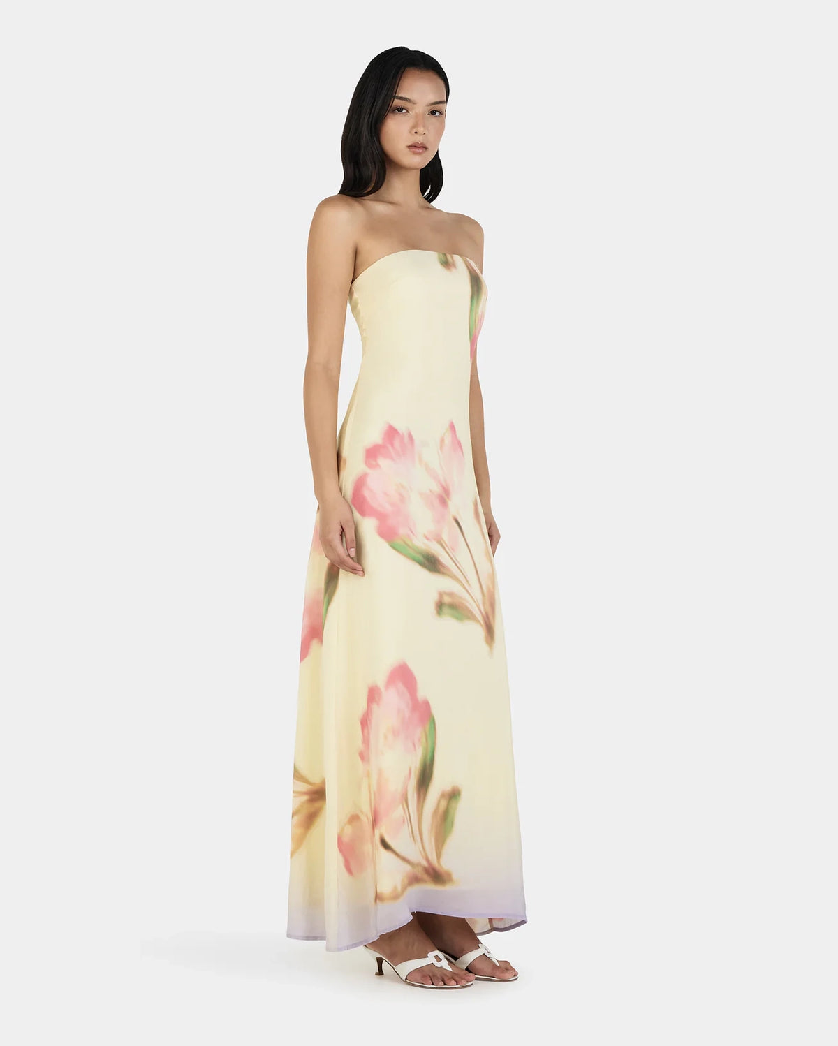 afends black rayon dress Ownley Acacia Maxi Dress - Golden Drift