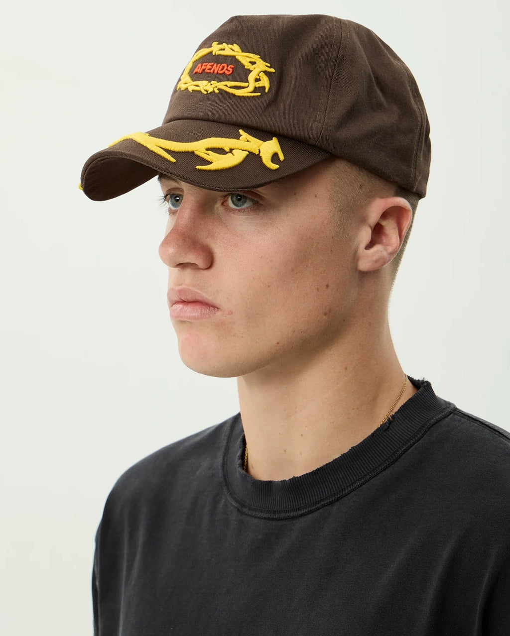 Rocked Recycled Five Panel Cap - Coffee by Afends - view 10
