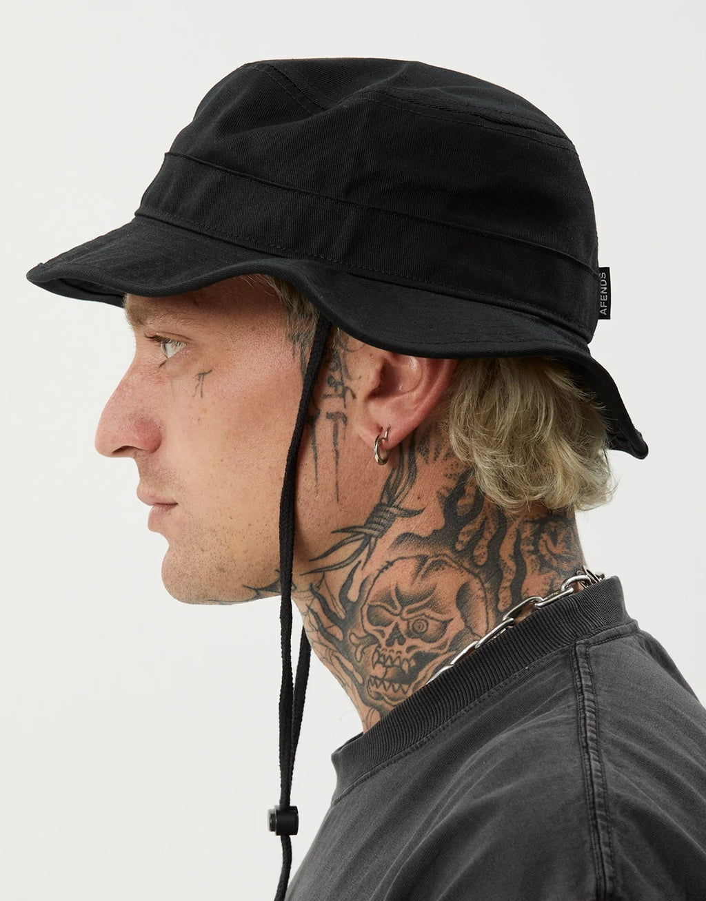 Flame Bucket Hat - Black