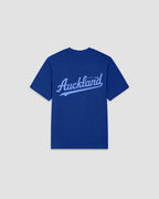 Script tee - Blue by AKA - Also Known As - view 2