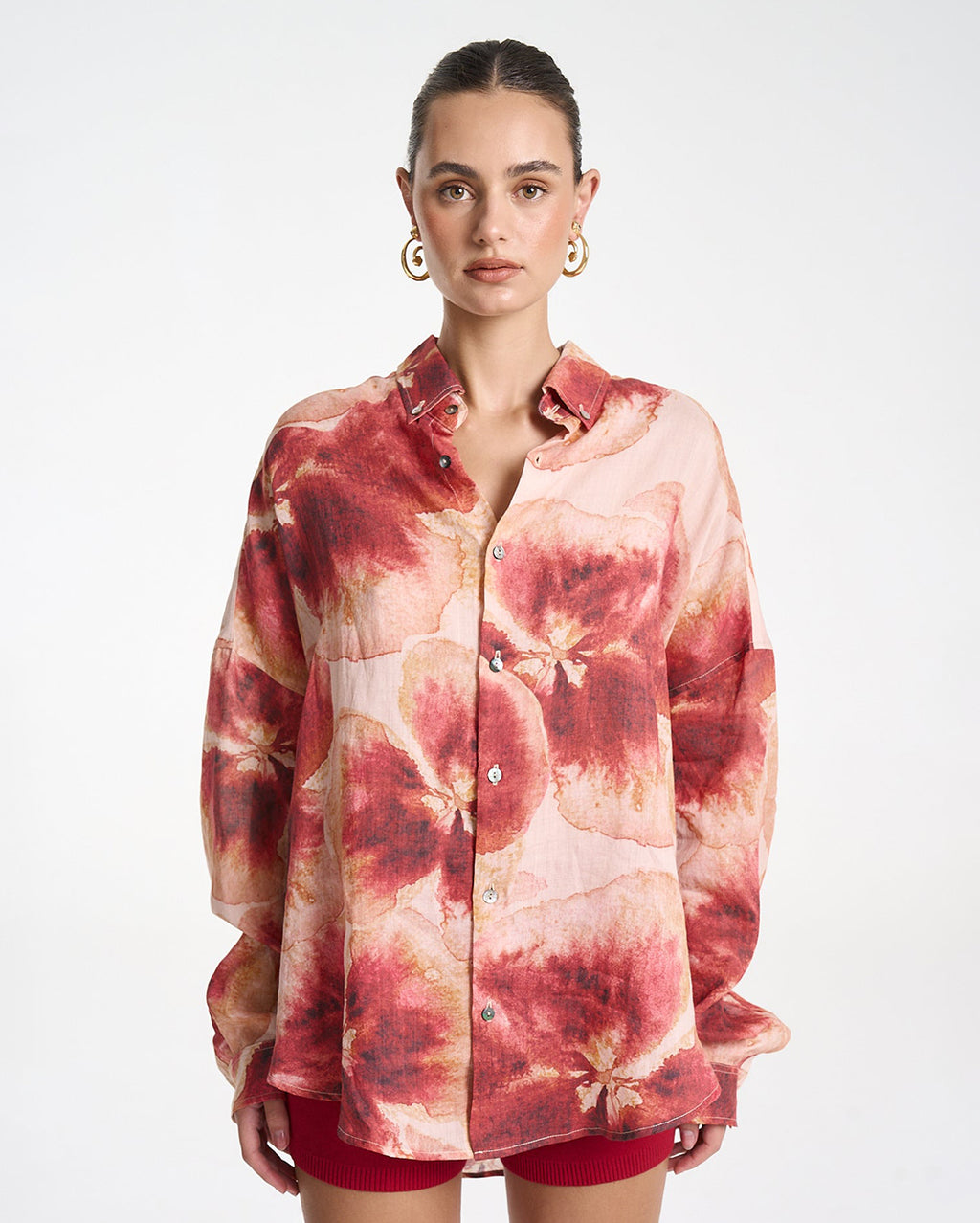 Long Sleeve Oversized Shirt - Aloha