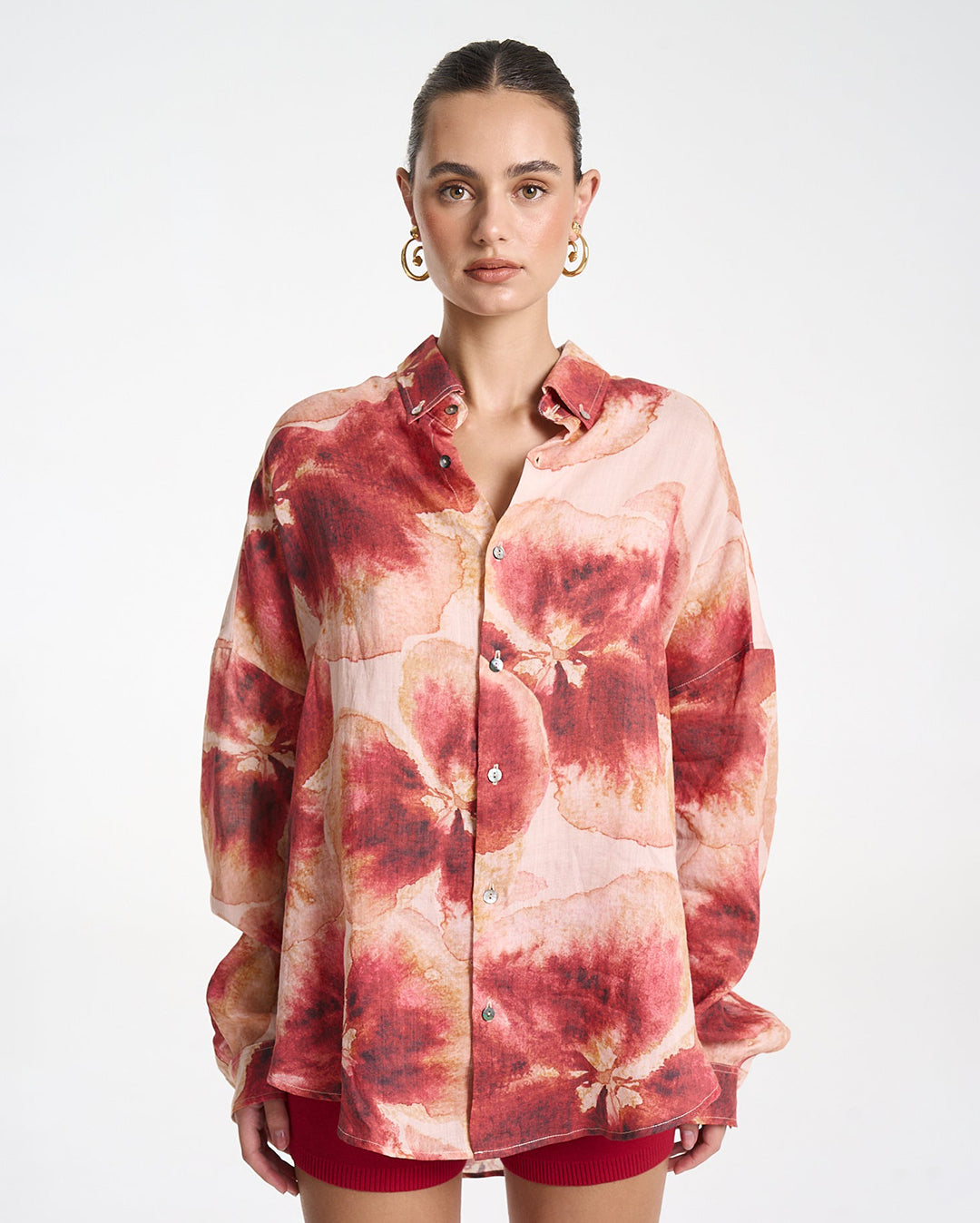 Long Sleeve Oversized Shirt - Aloha