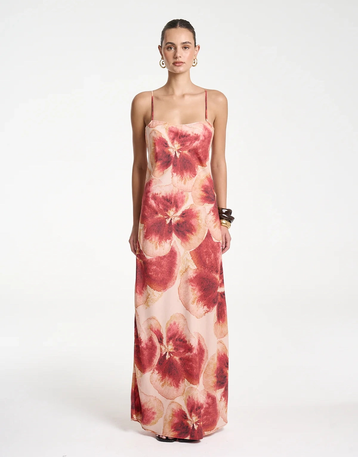 chinese dress ladies Luna Maxi Dress Blue Rose Floral main image 0