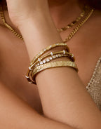 Olivia Gold Cuff Bracelet by Arms of Eve - view 2