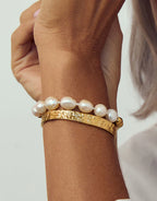 Olivia Gold Cuff Bracelet by Arms of Eve - view 3
