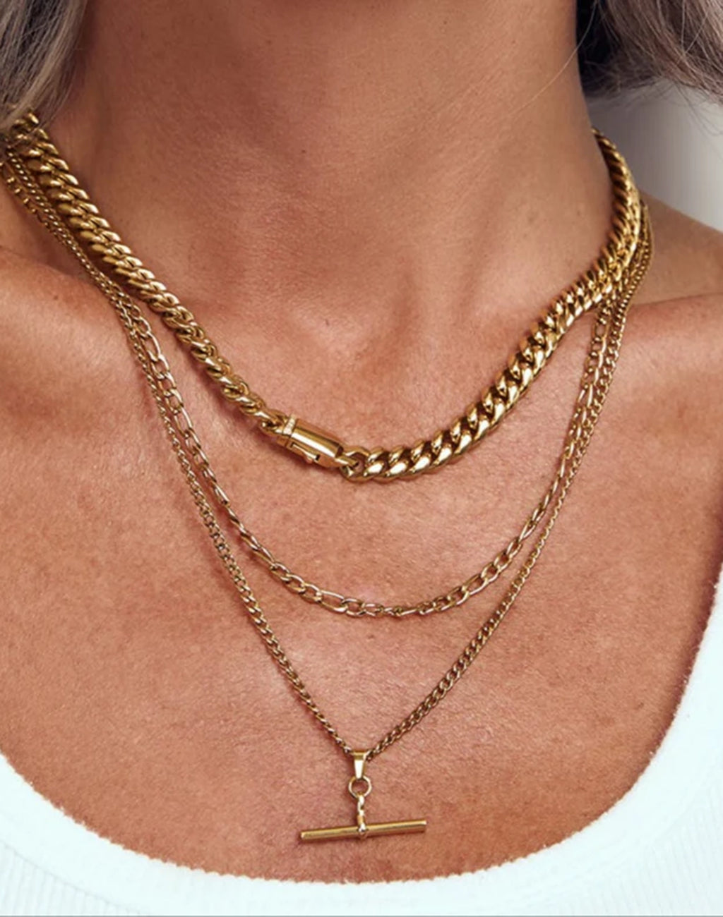 Marcella Double Stack Gold Necklace