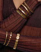 Olivia Gold Cuff Bracelet by Arms of Eve - view 4