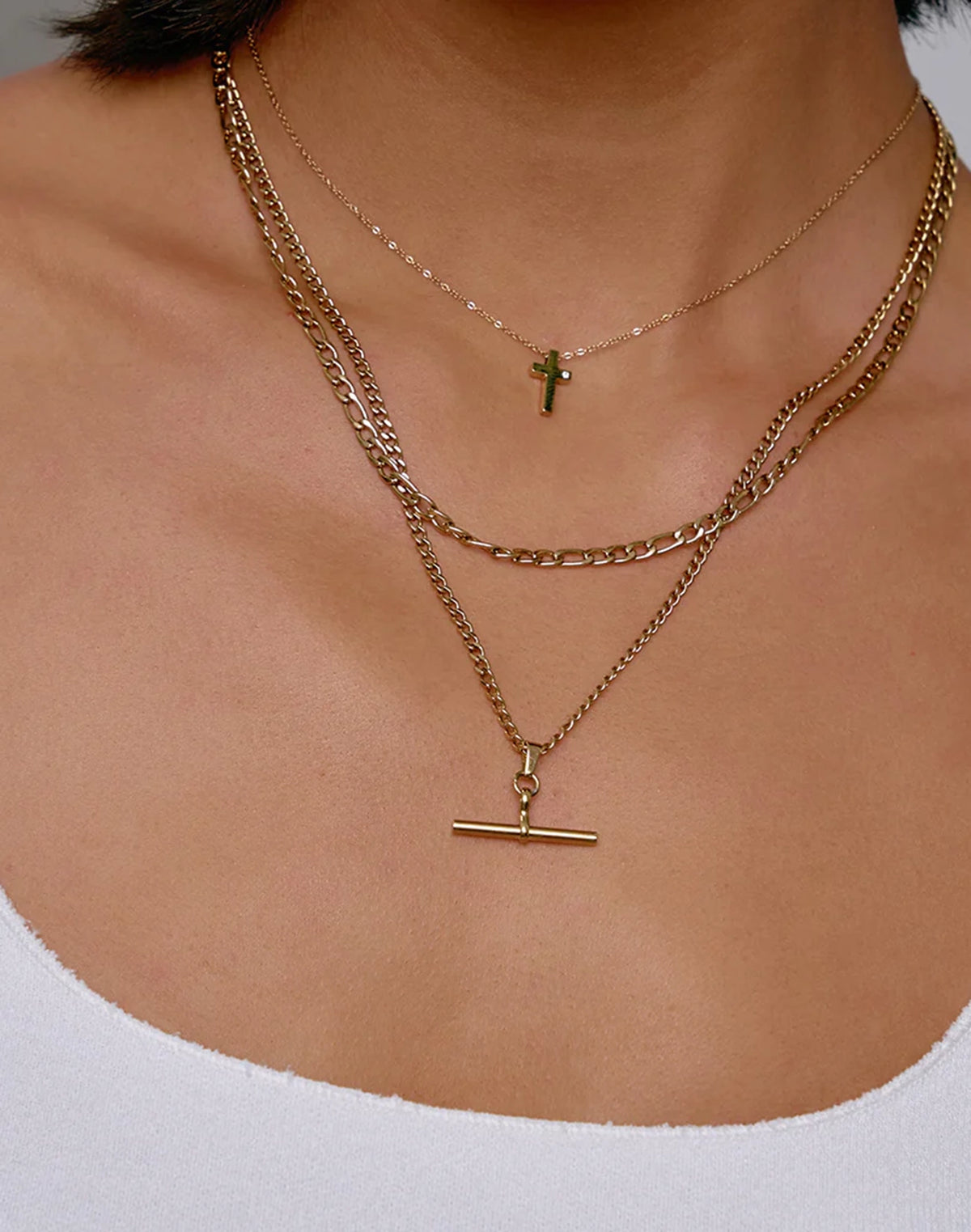 Marcella Double Stack Gold Necklace